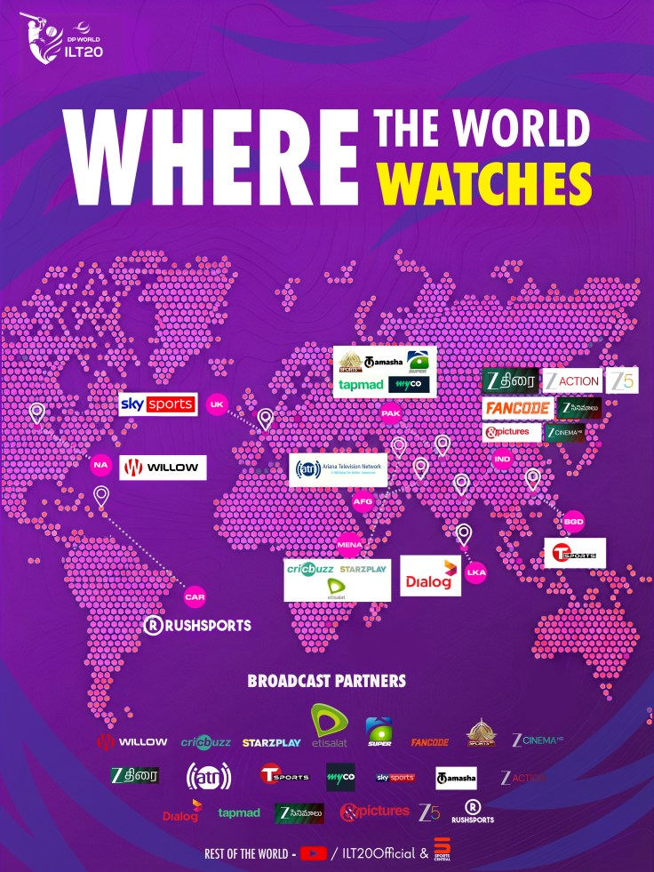 Leading sports TV and Online networks around the world to broadcast DP World ILT20 Season&nbsp;4